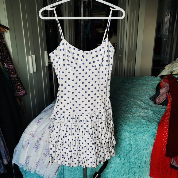 Polka Dot Ruffled Dress - Picture 2 of 7